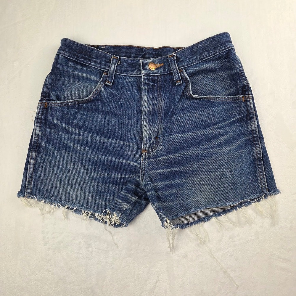 Rustler Denim Shorts Women 30 Blue Cutoff Medium Wash Casual‎ Excellent